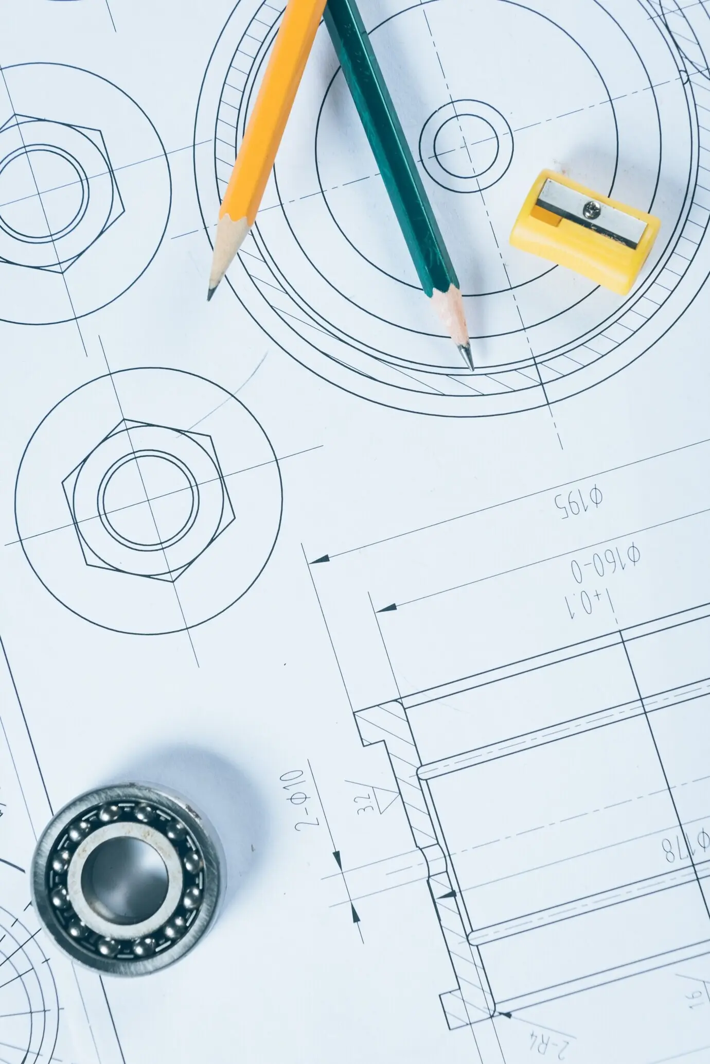 Blueprints for architecture.